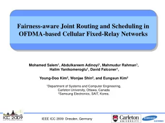 Fairness-aware Joint Routing and Scheduling in  OFDMA-based Cellular Fixed-Relay Networks Mohamed