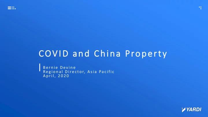 covid and china property