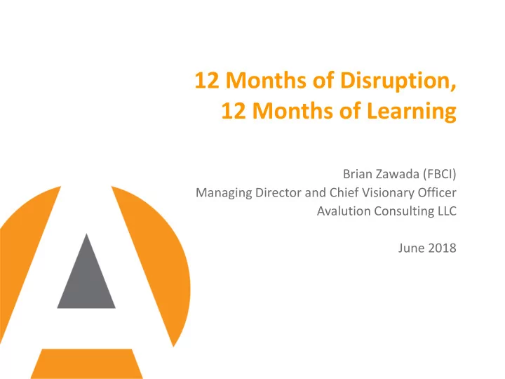 12 months of learning