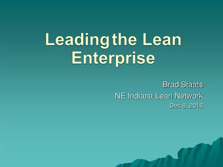 ne indiana lean network