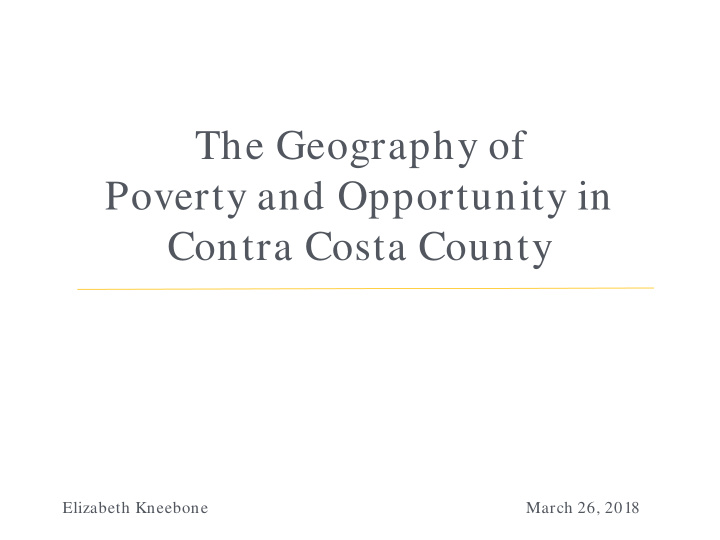 the geography of poverty and opportunity in contra costa