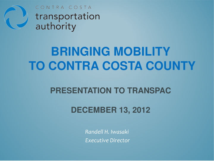 bringing mobility to contra costa county