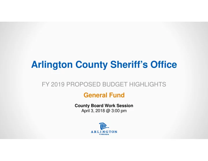arlington county sheriff s office