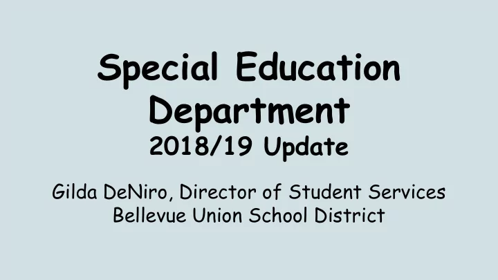 special education department