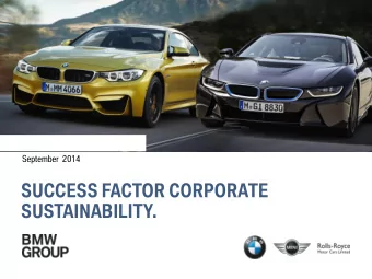 SUSTAINABILITY. Page 1  SUCCESS FACTOR CORPORATE SUSTAINABILITY.  AGENDA.  How does our holistic