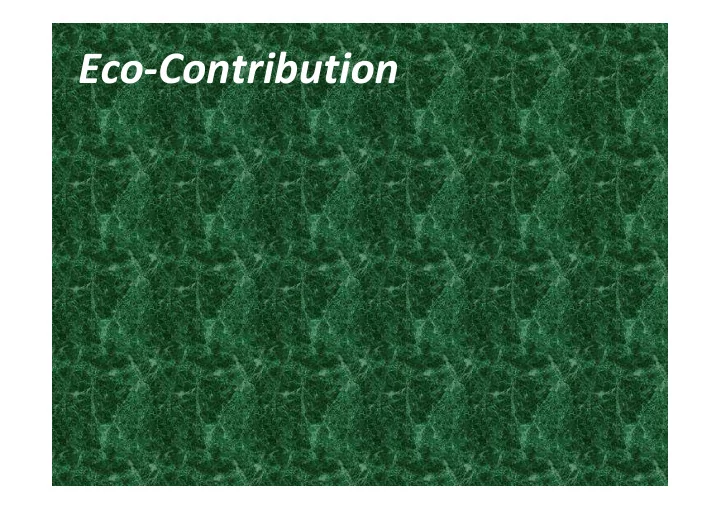 eco contribution eco contribution