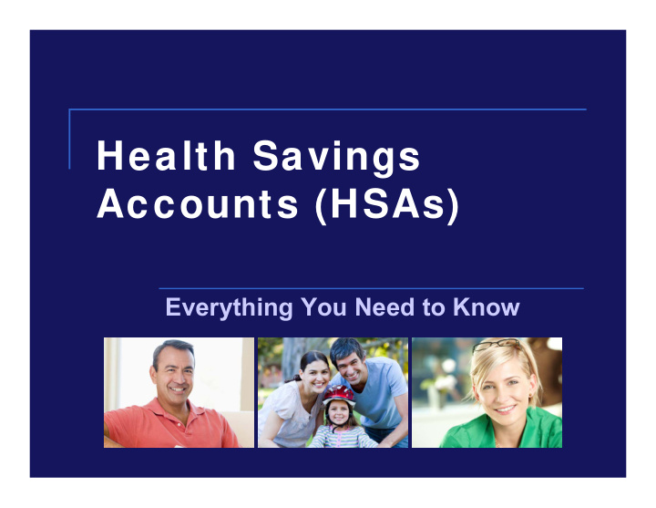 health savings accounts hsas