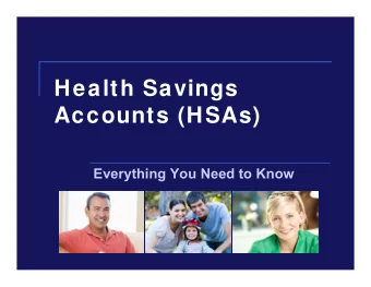 Health Savings  Accounts (HSAs)  Everything You Need to Know  What is an HSA?  A health savings