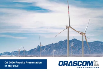 Q1 2020 Results Presentation 21 May 2020  Table of Contents  Section  Page  Financial Highlights  1