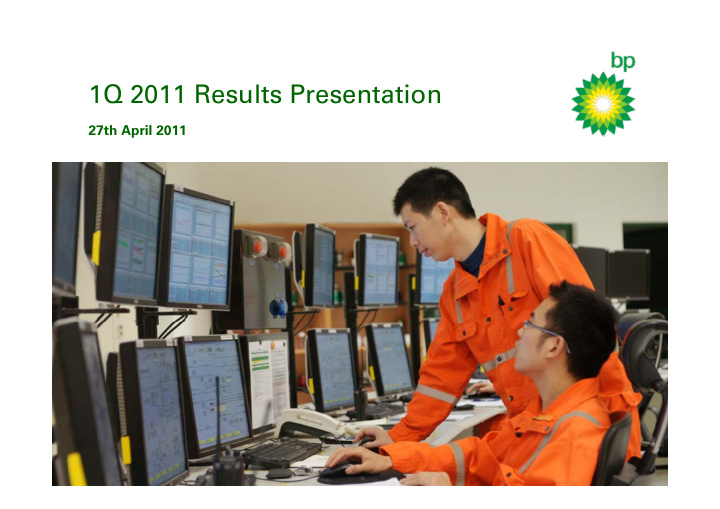 1q 2011 results presentation