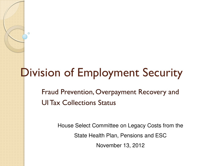 division of employment security