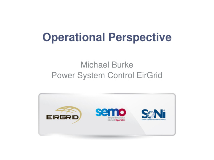 operational perspective