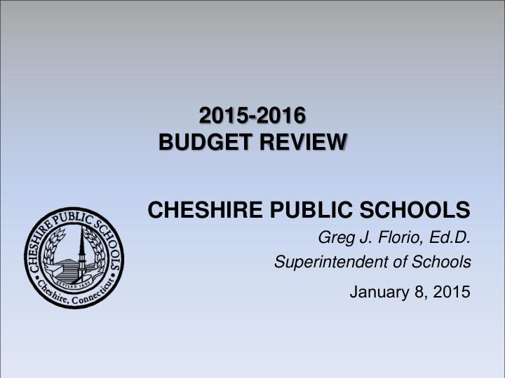 budget review