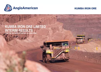 KUMBA IRON ORE LIMITED  INTERIM RESULTS  FOR THE SIX MONTHS ENDED 30 JUNE 2015  0  DISCLAIMER
