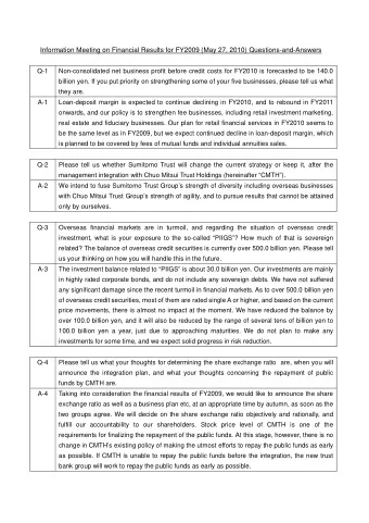 Q-5  For the real estate business, you forecast earnings recovery this year. Specifically in which