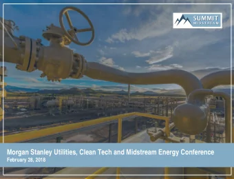 Morgan Stanley Utilities, Clean Tech and Midstream Energy Conference  February 28, 2018