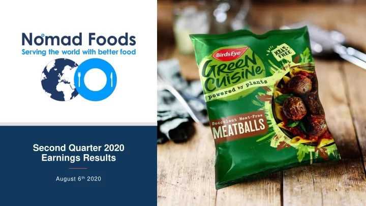 second quarter 2020 earnings results