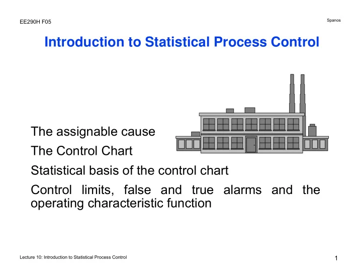 introduction to statistical process control