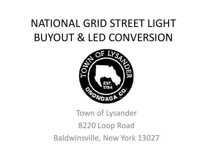 national grid street light buyout led conversion