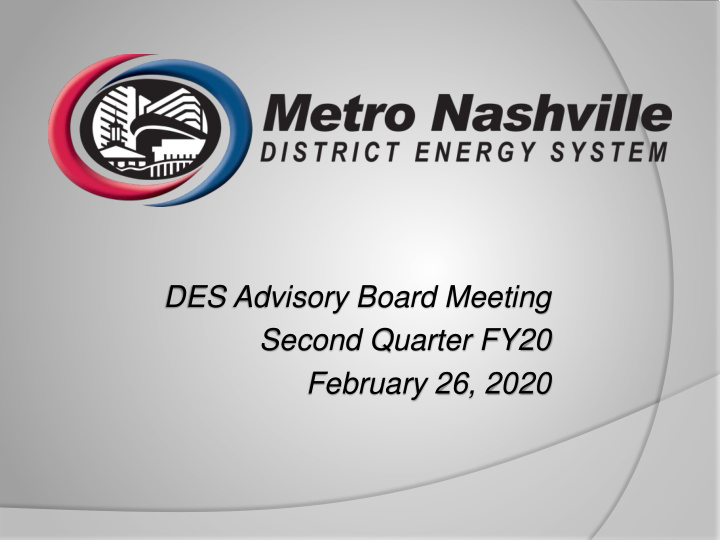 des advisory board meeting second quarter fy20 february