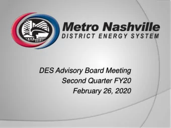 DES Advisory Board Meeting  Second Quarter FY20  February 26, 2020  Agenda  Call to Order  1.