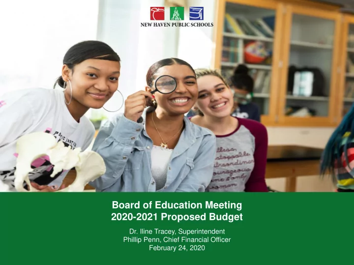 board of education meeting 2020 2021 proposed budget