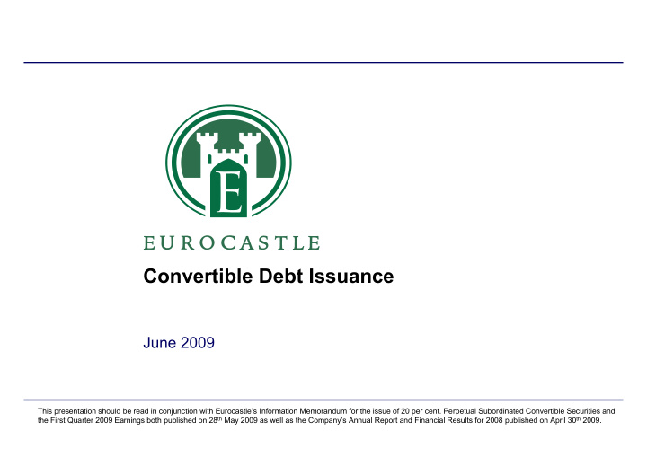 convertible debt issuance