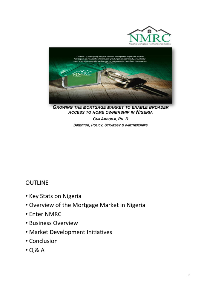 ou outline tline key stats on nigeria overview of the