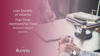 Law Society  of Alberta  Part-Time  Membership Fees  Research Report  DEMOGRAPHICS  Profile of