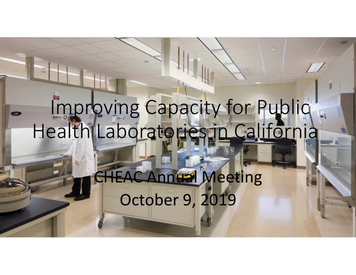 improving capacity for public health laboratories in