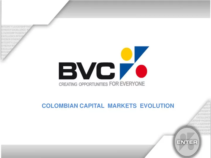 colombian capital markets evolution 2011 ytd dec 2011 ytd