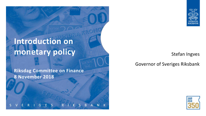 introduction on monetary policy