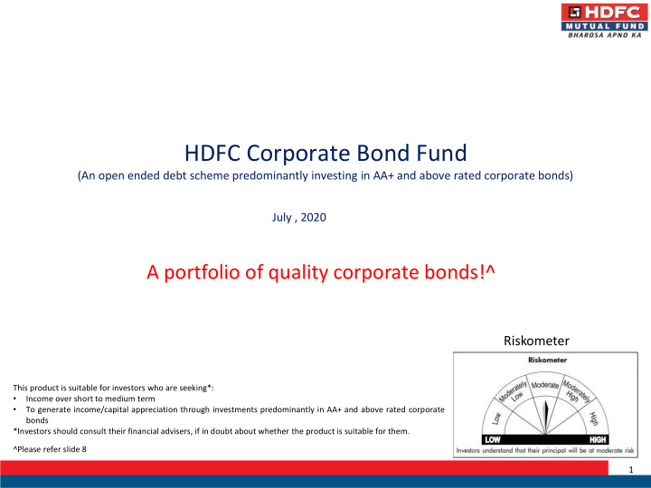 hdfc corporate bond fund