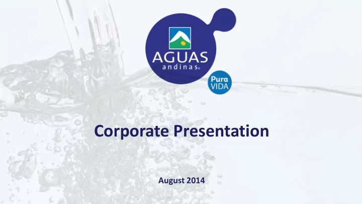 corporate presentation