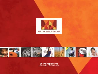 In Perspective Last updated  November 2019  ADITYA BIRLA GROUP  Vision &amp; Values  Research