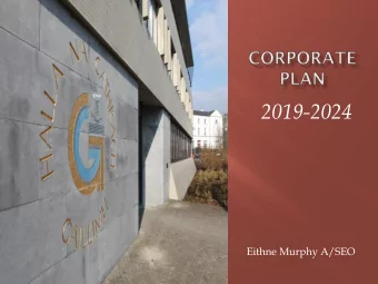2019-2024  Eithne Murphy A/SEO  Corporate Plan for Galway City  Council is our key strategic