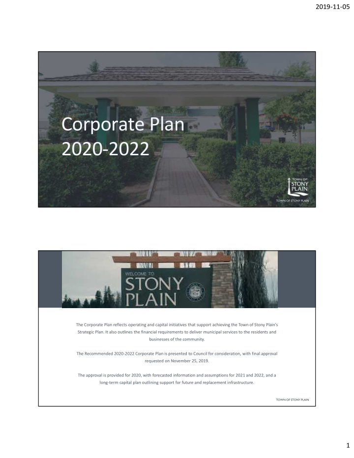 corporate plan 2020 2022