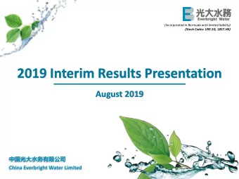 2019 Interim Results Presentation  August 2019    China Everbright