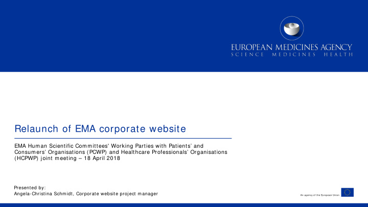 relaunch of ema corporate website