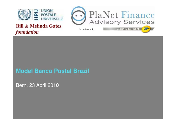 model banco postal brazil
