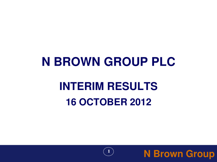 n brown group plc