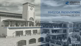 INVESTOR PRESENTATION  November 29, 2018  1  DISCLAIMER This document was prepared by Rnesans