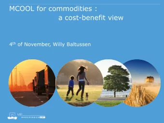 MCOOL for commodities :  a cost-benefit view 4 th of November, Willy Baltussen  Commodities