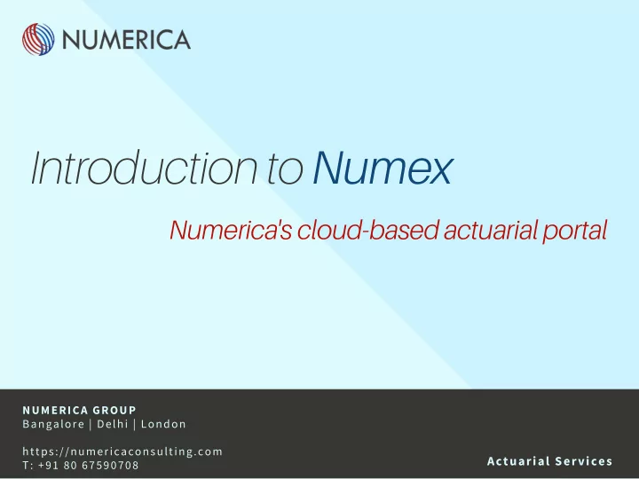 introduction to numex