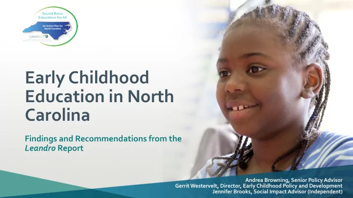 early childhood education in north carolina