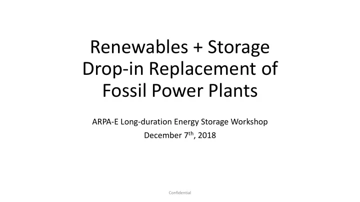 renewables storage