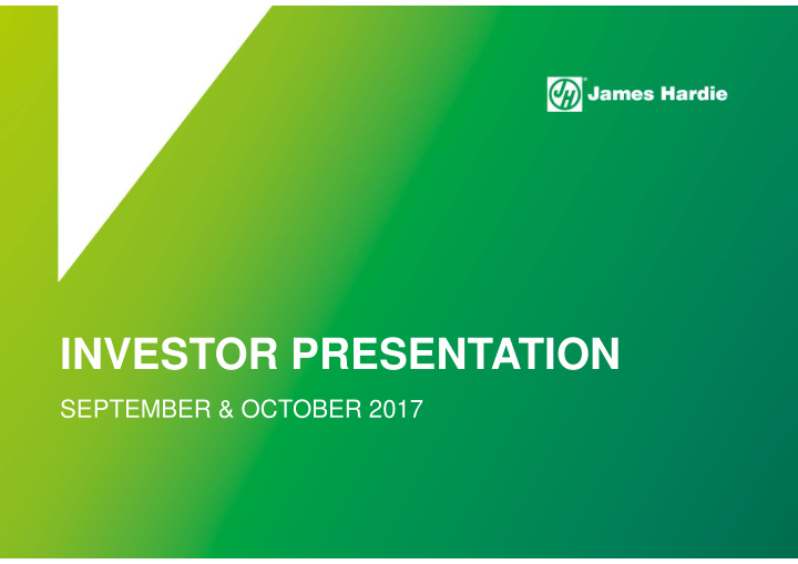 investor presentation