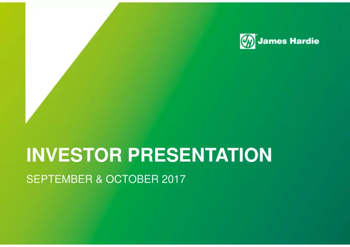 investor presentation