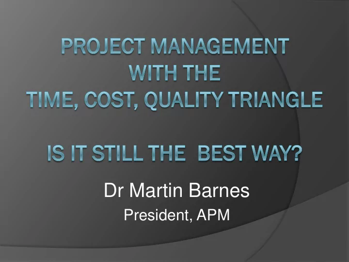 dr martin barnes