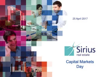 25 April 2017  Sirius Facilities GmbH - Providing space for business  Andrew Coombs  CEO  Sirius